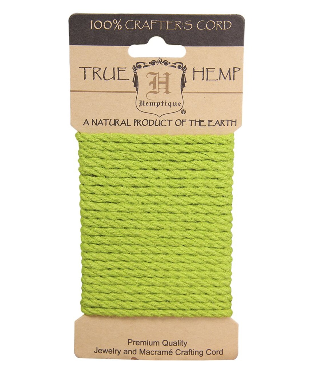 Hemptique 4mm Twisted Hemp Rope Cards Eco Friendly Sustainable Naturally Grown Jewelry Bracelet Making Paper Crafting Scrapbooking Bookbinding Mixed Media Crocheting Macrame Seasonal Holiday Gift Wrapping Outdoor Gardening